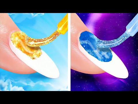 DAY VS NIGHT MAKEOVER || Make Up Tricks And Food Challenges by 123 GO! Galaxy