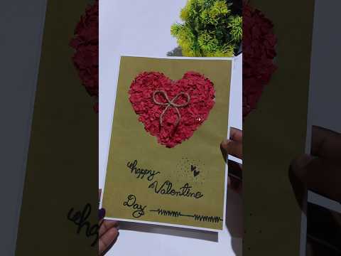 BEAUTIFUL VALENTINES DAY CARD #diy #ytshorts #shorts #papercraft #valentinesday #youtubeshorts