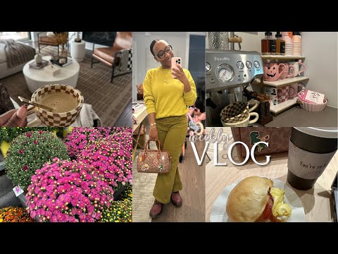 VLOG: EMBRACING FALL 🍂, BAKING, FALL DECOR & SHOPPING, COFFEE SHOP, FALL NESPRESSO & COFFEE STATION