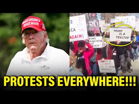 Trump RUNS TO GOLF and GETS PROTESTED EVERYWHERE