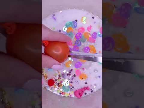 Making slime with balloons 🎈 balloon popping #shorts