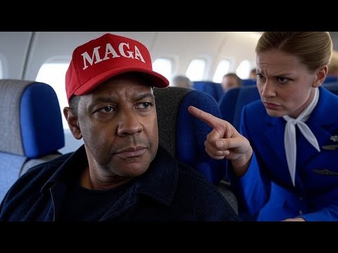 Woman Denies First-Class Seat to Denzel Washington in MAGA Cap, What Happens Next Will Shock You!