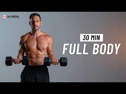 30 Min Full Body Dumbbell Workout At Home - Muscle Building