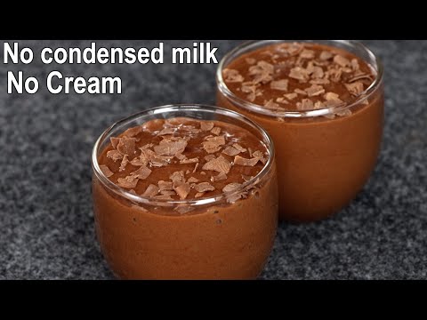 Just 2 Ingredients Chocolate Dessert Recipe | Chocolate Mousse | How to make Mousse Without Cream