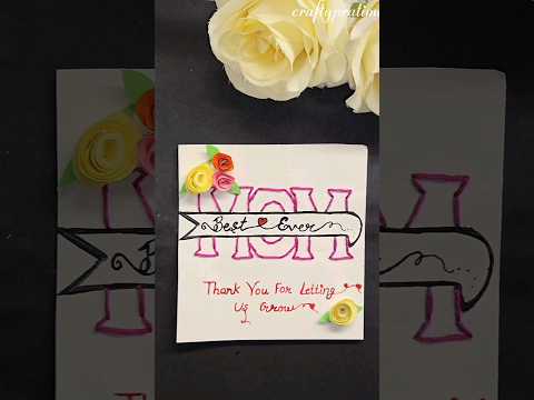 Easy Mother's Day card | thread art  #diy  #shorts #youtubeshorts