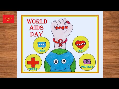 World Aids Day Drawing || World Aids Day Poster Drawing || World Aids Day Drawing Easy || Aids Day