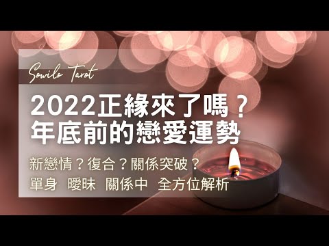 2022正緣來了嗎？年底前的戀愛運勢⚘️［單身 曖昧 關係中 全方位解析］