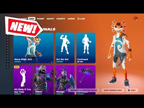 *NEW* WAVE RIDER AXO SKIN & NEW EMOTE IN FORTNITE! (Item Shop March 5th)