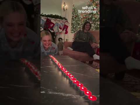 Dakota and Elle Fanning Play the Holiday Tea Light Challenge