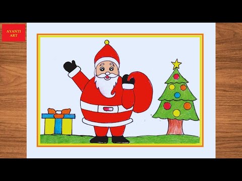 Santa Claus Drawing Very Easy ||  Merry Christmas Drawing Easy || Santa Claus Drawing ||