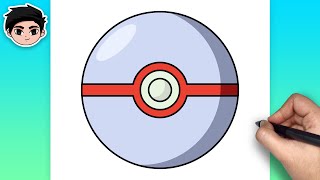 How To Draw PREMIER BALL | Pokemon - For Beginners Easy Step By Step Tutorial