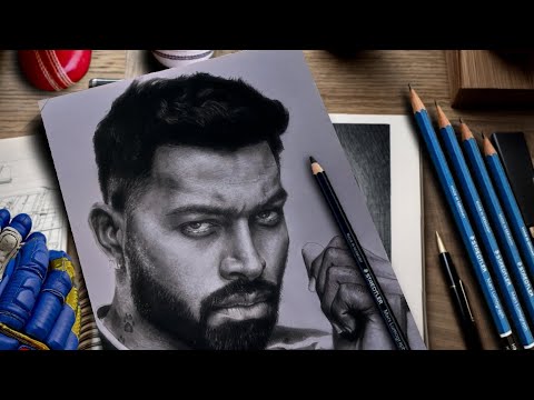 Drawing Hardik Pandya Portrait Art By Rebelkalakar