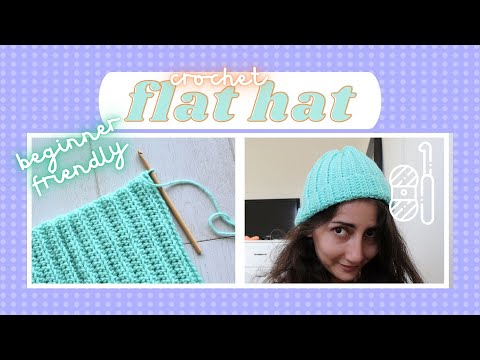 Flat Crochet Hat! Easy Crochet Hat Method For Beginners✨