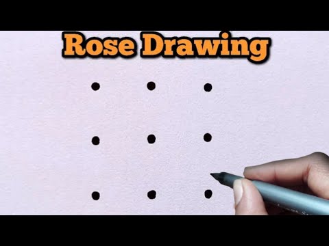 rose drawing easy | rose drawing tutorial #rosedrawing #rosecolouring#vishesh979