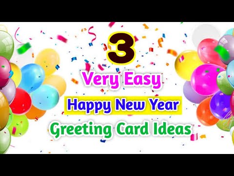 3 Easy 🥰Happy new year🥰 card 2025 / Handmade new year card idea / How to make new year greeting card