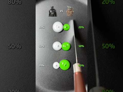 The Mandalorian Din Djarin vs Grogu Guess the mixed colors #satisfying #themandalorian #sharkzhan