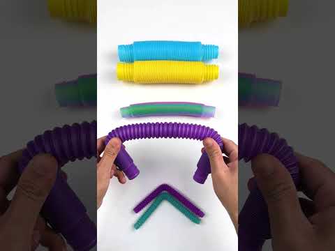 Colorful pop tubes Satisfying Video | Mixing Funny Pops ASMR & Mini Style with Relaxing Sound colors