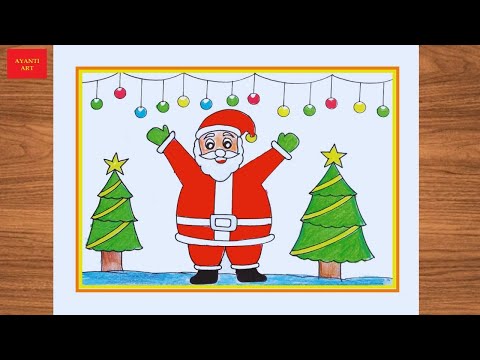 Santa Claus Drawing Very Easy ||  Merry Christmas Drawing Easy || Santa Claus Drawing ||