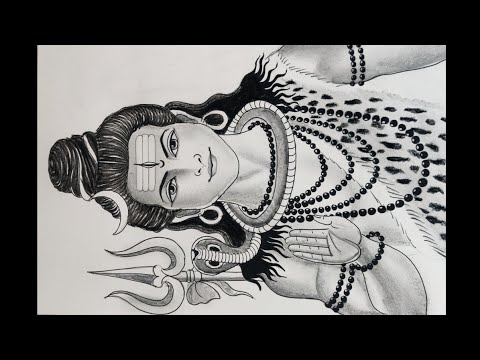 How to draw a beautiful realistic pencilshading sketch of ShivJi/lord shiva Drawing/Mahashivratri