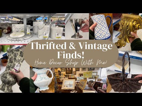 ✨Thrifted & Vintage Home Finds! Home Decor Shop With Me!