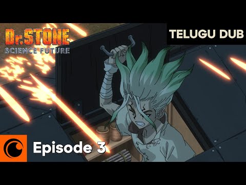 Machine Guns Discovered in the Stone World?! | TELUGU DUB | Dr. STONE SCIENCE FUTURE