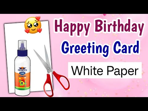 Happy birthday greeting card / How to make birthday card / birthday card making / diy birthday card