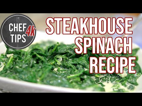 Creamed Spinach Recipe | Chef Tips | 4K