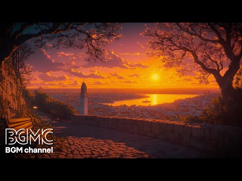 🌅 Sunset Harbor View | Relaxing Background Music for Study and Work