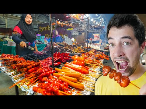 Asia's $1 STREET FOOD Market!! Super CHEAP BBQ Heaven + Ambuyat FEAST in Brunei!