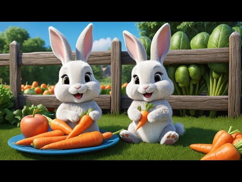 Five Little Bunnies Jumping on the Ground Rhyme Song | Educational Kids Songs