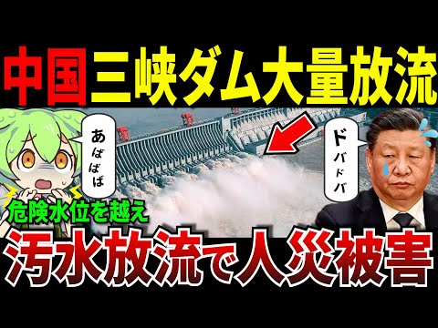 三峡ダム決壊？事前通告なしで緊急放流で街が完全に沈んだ生々しい被害状況【ずんだもん＆ゆっくり解説】