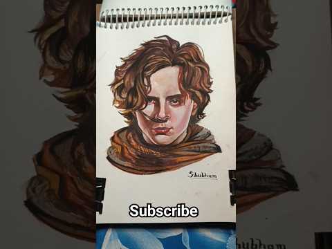 timothee chalamet painting from dune #timotheechalamet #dune #dunepart2 #painting #fanart #drawing