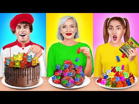 ME VS GRANDMA COOKING CHALLENGE | Funny Cake Decorating Ideas by 123 GO!