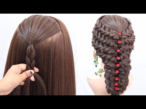 It's Easy & Amazing |New Ponytail Hairstyle For Wedding & Receptions |Simple hairstyle For party