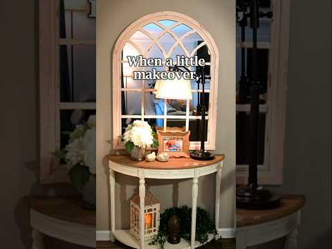 Entry Table & Mirror Makeover #entrywaydecor #entrywaymakeover #consoletable #decoratingideas