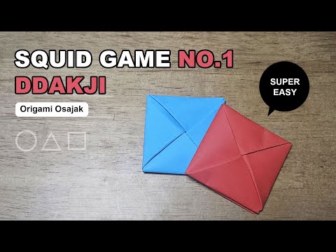 How to make origami Ddakji - Tutorial | Squid Game | Korean Mini-Game number one.