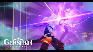 Kazuha Versus Raiden Shogun Cutscene | Kazuha Uses Friend's Vision That Reawakens | Genshin Impact