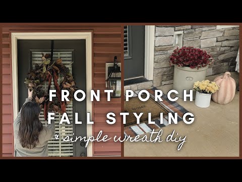 Front Porch Fall Styling & simple wreath diy | Fall 2024