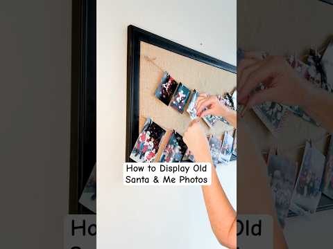 How to Display Old Santa & Me Photos #simply2moms #christmas #chrismasdecor #christmasdecorations