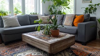 Maximalist Living Room Makeover: DIY & Upcycled Decor on a Budget