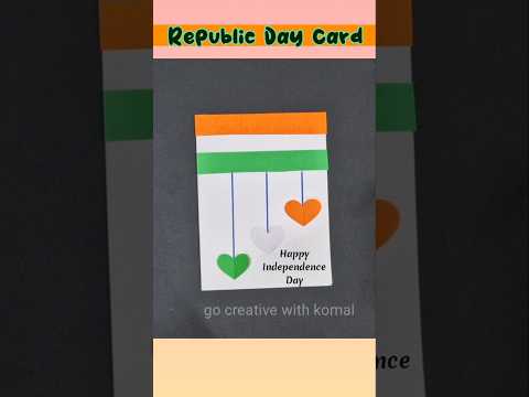 Happy Republic Day Card #republicday #tricolor #greetingcard #shorts #short #youtubeshorts #easy