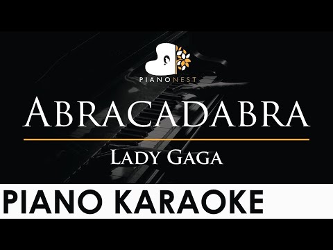 Lady Gaga - Abracadabra - Piano Karaoke Instrumental Cover with Lyrics