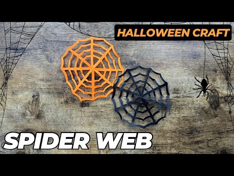 DIY SPIDER WEB PAPER CRAFT HALLOWEEN THEME TUTORIAL | HOW TO MAKE A PAPER SPIDER WEB STEP BY STEP