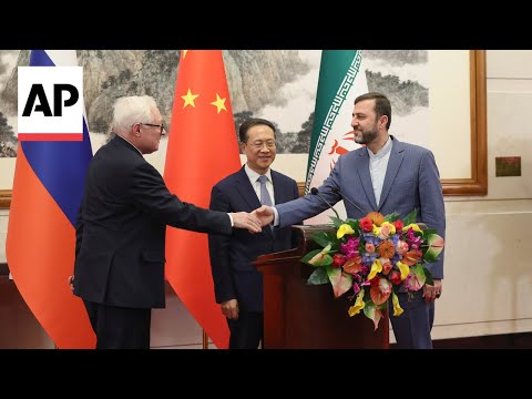 China, Russia and Iran call for end to US sanctions on Iran