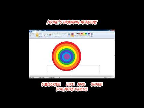 Rainbow Drawing in MS Paint | How to Draw Rainbow in ms paint | MS Paint tutorial | #mspaint