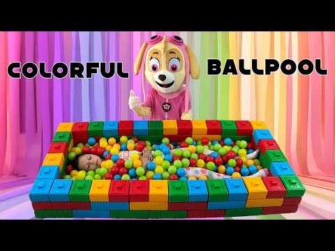 COLORFUL BALLPOOL FROM SKYE UNBOXING LEGO PACK | Nursery Rhymes for Kids | Simple Songs | SH Kids