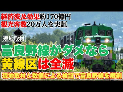 富良野線の経済波及効果約170億円、利用者20万人を実証【赤字は経済波及効果のたった8％。これが残せなければ、黄線区は全滅】