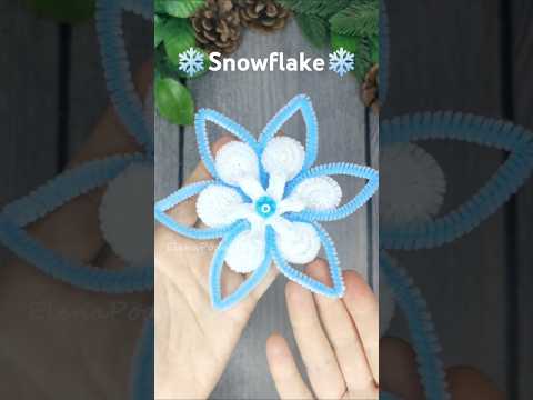 DIY Snowflake Christmas ❄️🎅🎁 Christmas Ornaments 🎄 Snowflake made of Chenille Wire