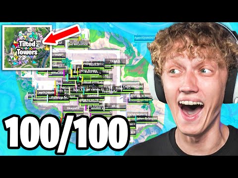 I Got 100 Players To Land At TILTED TOWERS In OG Fortnite! (Best Tournament)