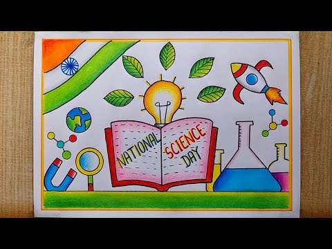 Science Day drawing easy, 28th Feb| National Science Day Poster drawing| Science Day special Poster